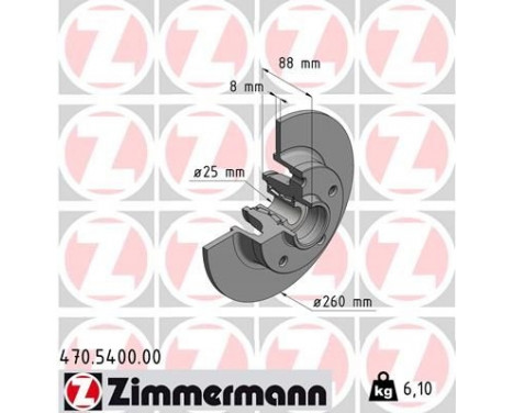 Brake Disc 470.5400.00 Zimmermann