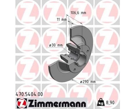Brake Disc 470.5404.00 Zimmermann