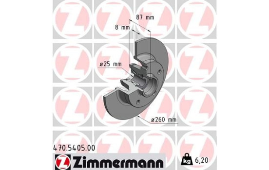 Brake Disc 470.5405.00 Zimmermann