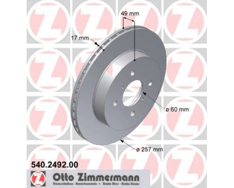 Brake Disc 540.2492.00 Zimmermann