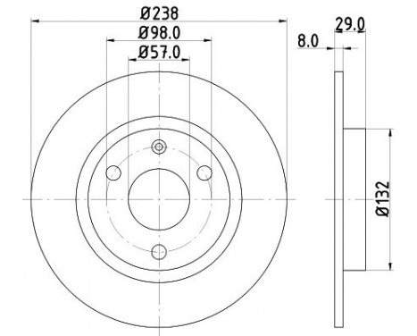 Brake Disc 8DD 355 101-451 Hella