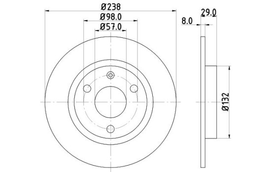 Brake Disc 8DD 355 101-451 Hella