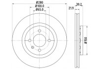 Brake disc 8DD 355 101-831 Hella