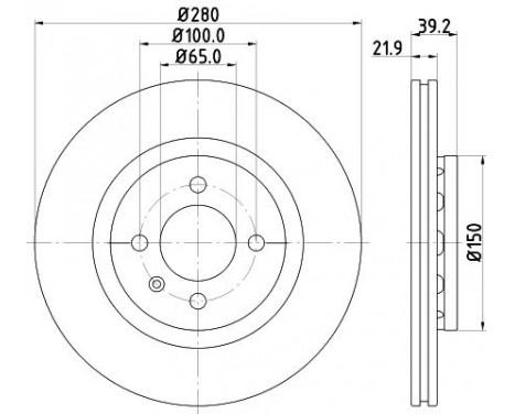 Brake disc 8DD 355 101-831 Hella