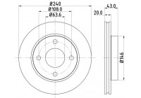 Brake disc 8DD 355 102-231 Hella