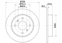 Brake disc 8DD 355 102-661 Hella
