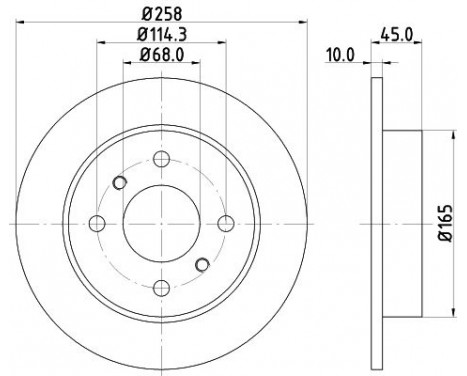 Brake disc 8DD 355 102-661 Hella