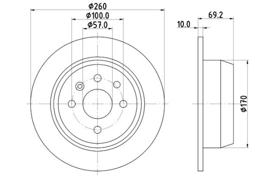 Brake Disc 8DD 355 102-731 Hella