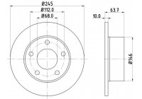 Brake disc 8DD 355 102-801 Hella