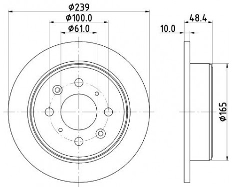 Brake Disc 8DD 355 103-111 Hella