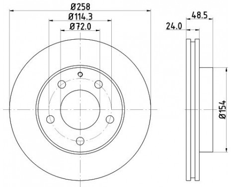 Brake Disc 8DD 355 103-221 Hella