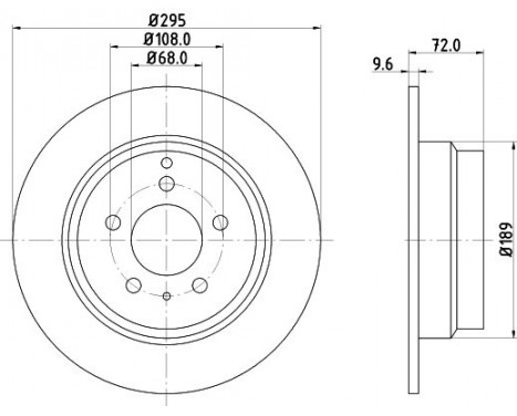 Brake disc 8DD 355 103-701 Hella