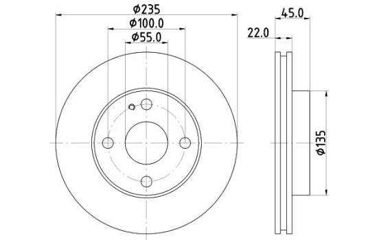 Brake Disc 8DD 355 104-151 Hella