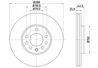 Brake disc 8DD 355 104-681 Hella