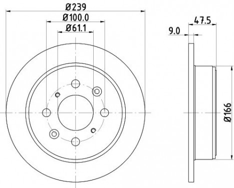 Brake Disc 8DD 355 104-951 Hella