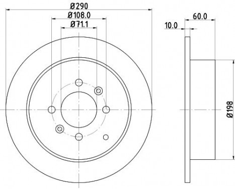 Brake disc 8DD 355 105-231 Hella