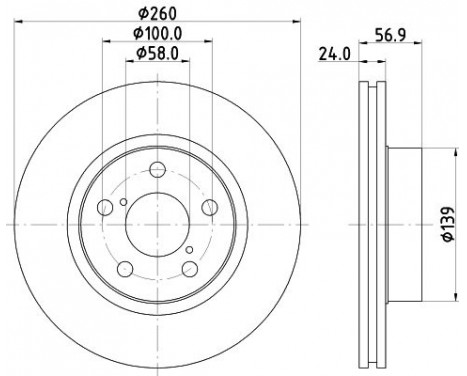 Brake Disc 8DD 355 105-321 Hella