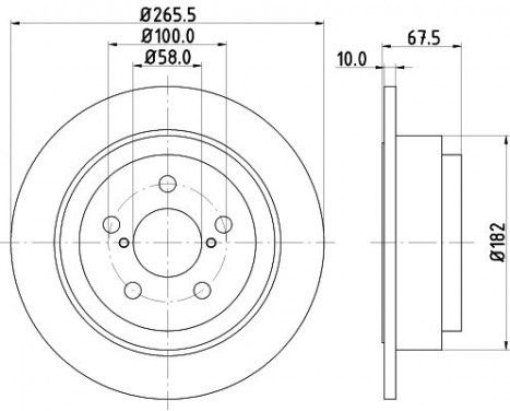 Brake Disc 8DD 355 105-331 Hella