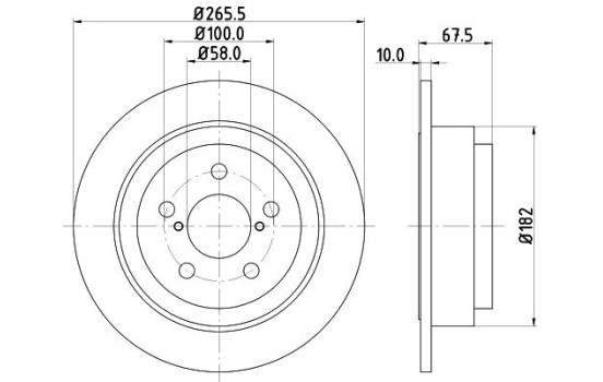 Brake Disc 8DD 355 105-331 Hella