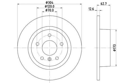 Brake Disc 8DD 355 106-371 Hella