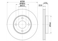 Brake disc 8DD 355 106-431 Hella