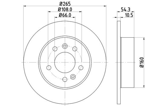 Brake Disc 8DD 355 106-441 Hella