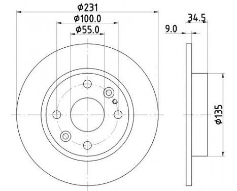 Brake Disc 8DD 355 106-471 Hella