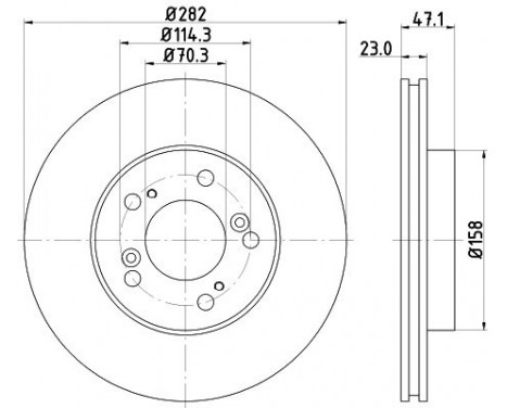 Brake Disc 8DD 355 107-131 Hella