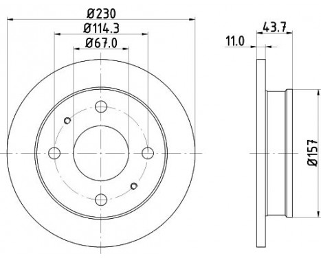 Brake Disc 8DD 355 107-171 Hella