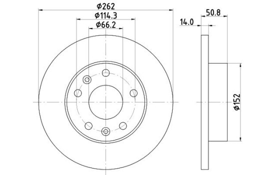 Brake Disc 8DD 355 107-181 Hella