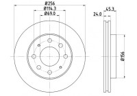 Brake disc 8DD 355 107-321 Hella