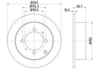 Brake Disc 8DD 355 107-331 Hella