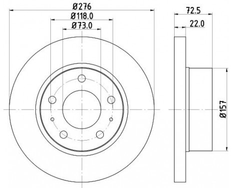 Brake Disc 8DD 355 107-401 Hella