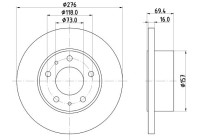 Brake Disc 8DD 355 107-411 Hella