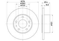 Brake Disc 8DD 355 107-421 Hella