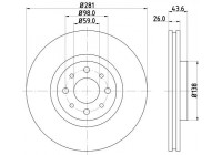 Brake disc 8DD 355 107-831 Hella