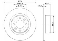 Brake disc 8DD 355 107-851 Hella