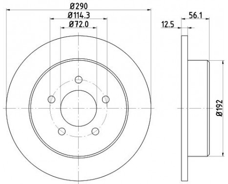 Brake Disc 8DD 355 107-901 Hella