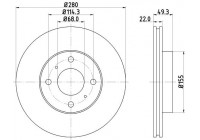 Brake Disc 8DD 355 107-991 Hella