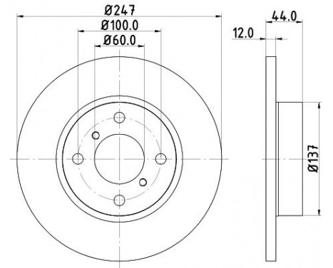 Brake disc 8DD 355 108-211 Hella