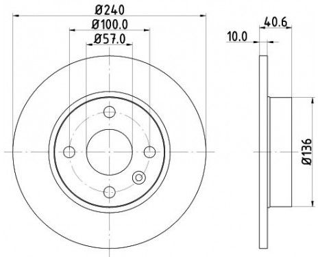 Brake disc 8DD 355 108-251 Hella