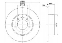 Brake disc 8DD 355 108-291 Hella