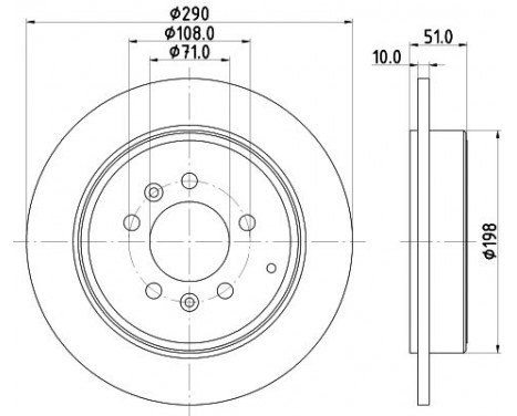 Brake Disc 8DD 355 108-431 Hella