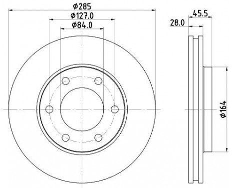 Brake Disc 8DD 355 108-531 Hella