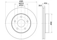 Brake disc 8DD 355 108-601 Hella