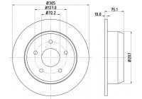 Brake disc 8DD 355 108-611 Hella