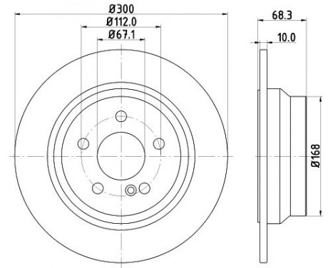 Brake disc 8DD 355 108-841 Hella