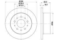 Brake Disc 8DD 355 108-961 Hella