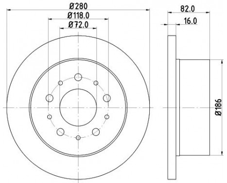 Brake Disc 8DD 355 108-961 Hella