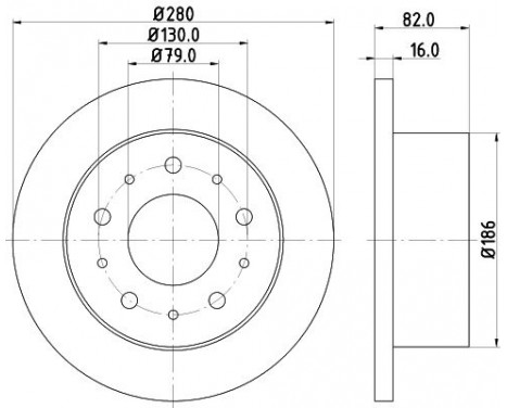 Brake disc 8DD 355 108-981 Hella